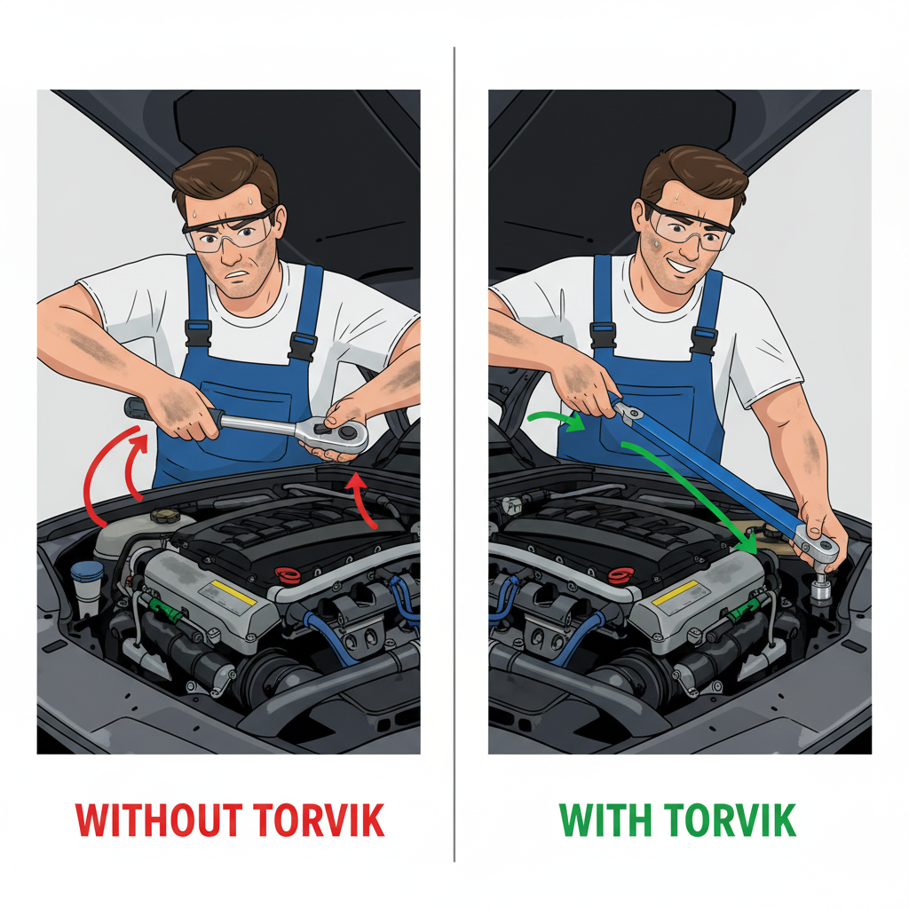 WITHOUT TORVIK vs WITH TORVIK - side by side comparison