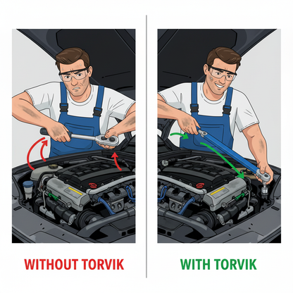 WITHOUT TORVIK vs WITH TORVIK - side by side comparison